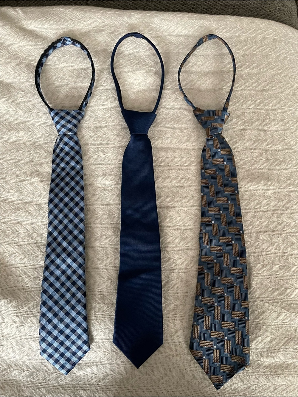Lorenzo Uomo & Class/Club Boys' Blue & Navy Tie Set - Patterned & Solid Styles